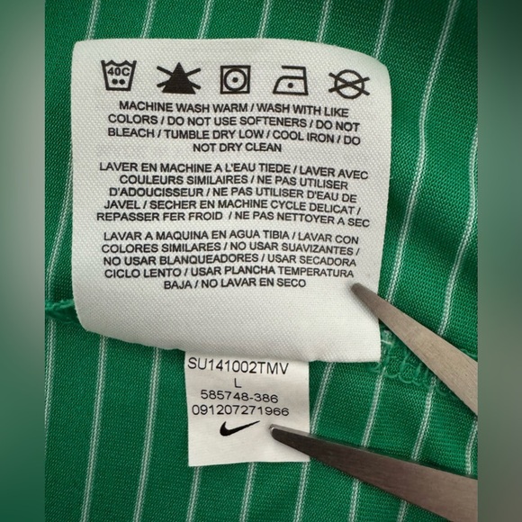 Nike Tour Performance 2014 US Open Pinehurst No. 2 Green Stripe Polo Shirt Large - Picture 7 of 11